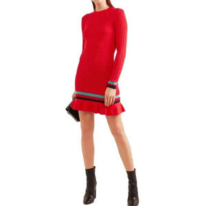 3.1 Phillip Lim Striped Ruffle Hem Knit Dress 